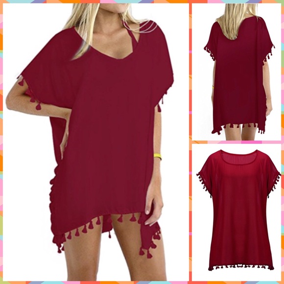 Other - sheer tassel coverup